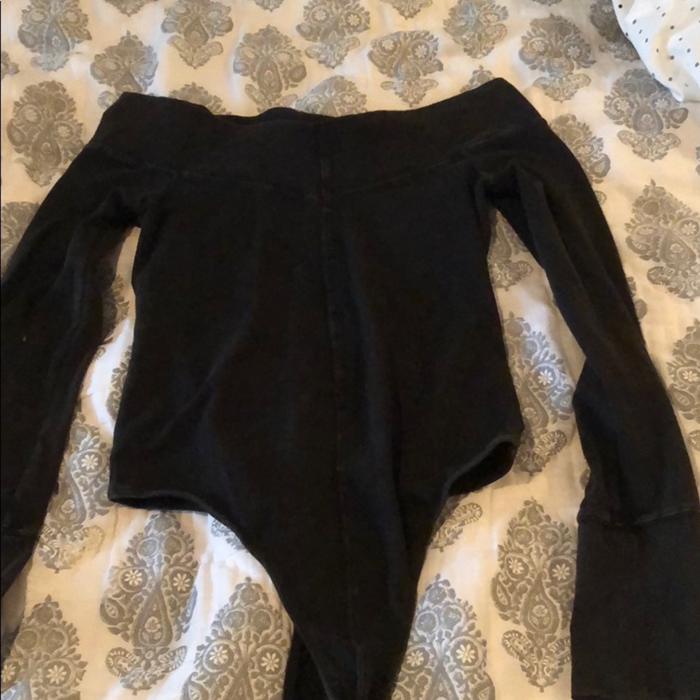Black Off the Shoulder Bodysuit